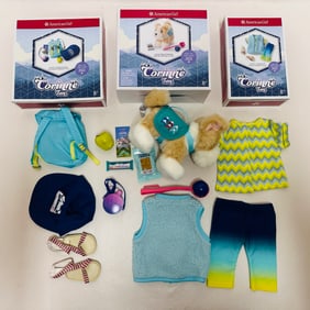 American Girl Doll Corinne Dog, Camping Outfit and Accessories