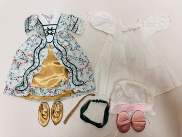 American Girl Doll Elizabeth Holiday Gown and Night Shift