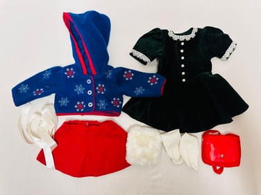 American Girl Doll Molly Skating Outfit and Holiday Gown