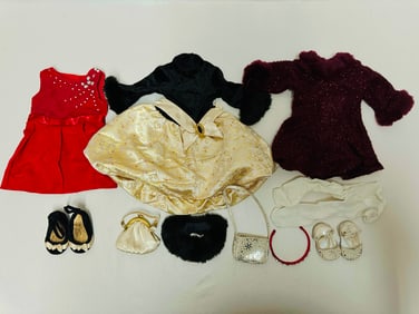 American Girl Doll Truly Me Gala and Holiday Clothes Grouping