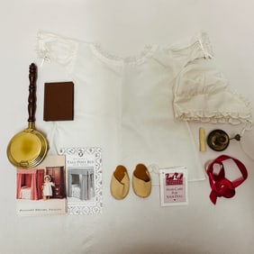American Girl Doll Night Shift, Cap, Mules and Nighttime Accessories