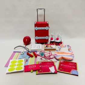 American Girl Doll Grace Suitcase, Roller skates and Accessories