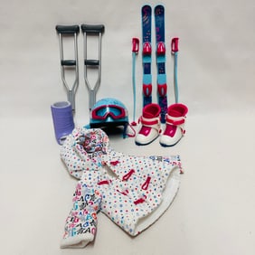 American Girl Doll Ski Outfit and Get Well Items
