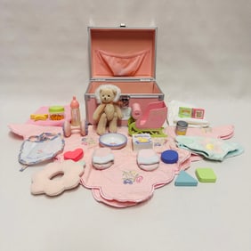American Girl Doll Bitty Baby Case with Bitty Bear Accessories