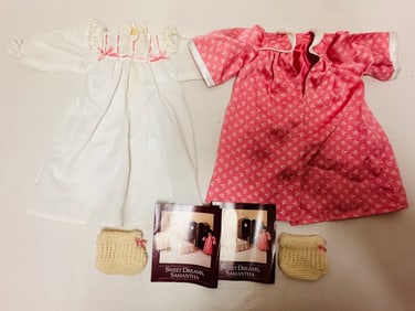 American Girl Doll Samantha Kimono Robe, Nightgown and Slippers