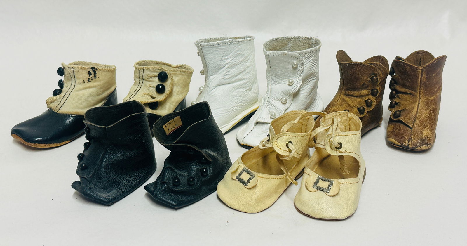 Grouping of Antique Doll Shoes (1 of 5)