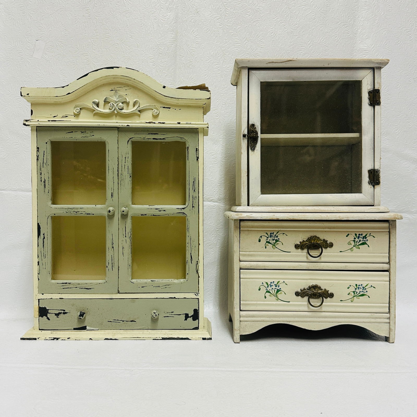 Two Doll size China Cabinets with Glass Doors (1 of 11)