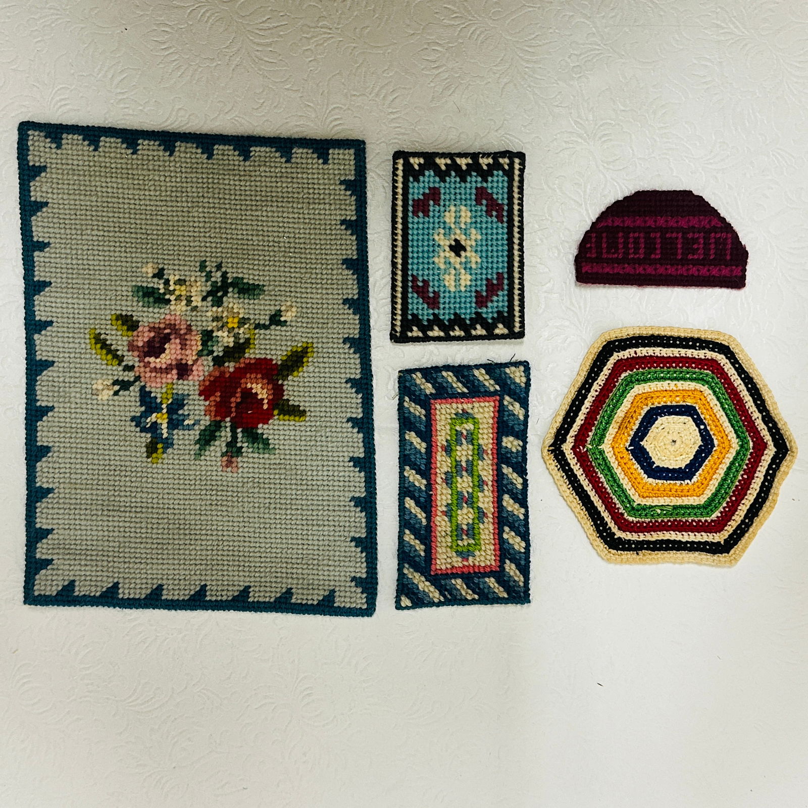 Dollhouse Miniatures Group of Needlepoint Rugs (1 of 8)