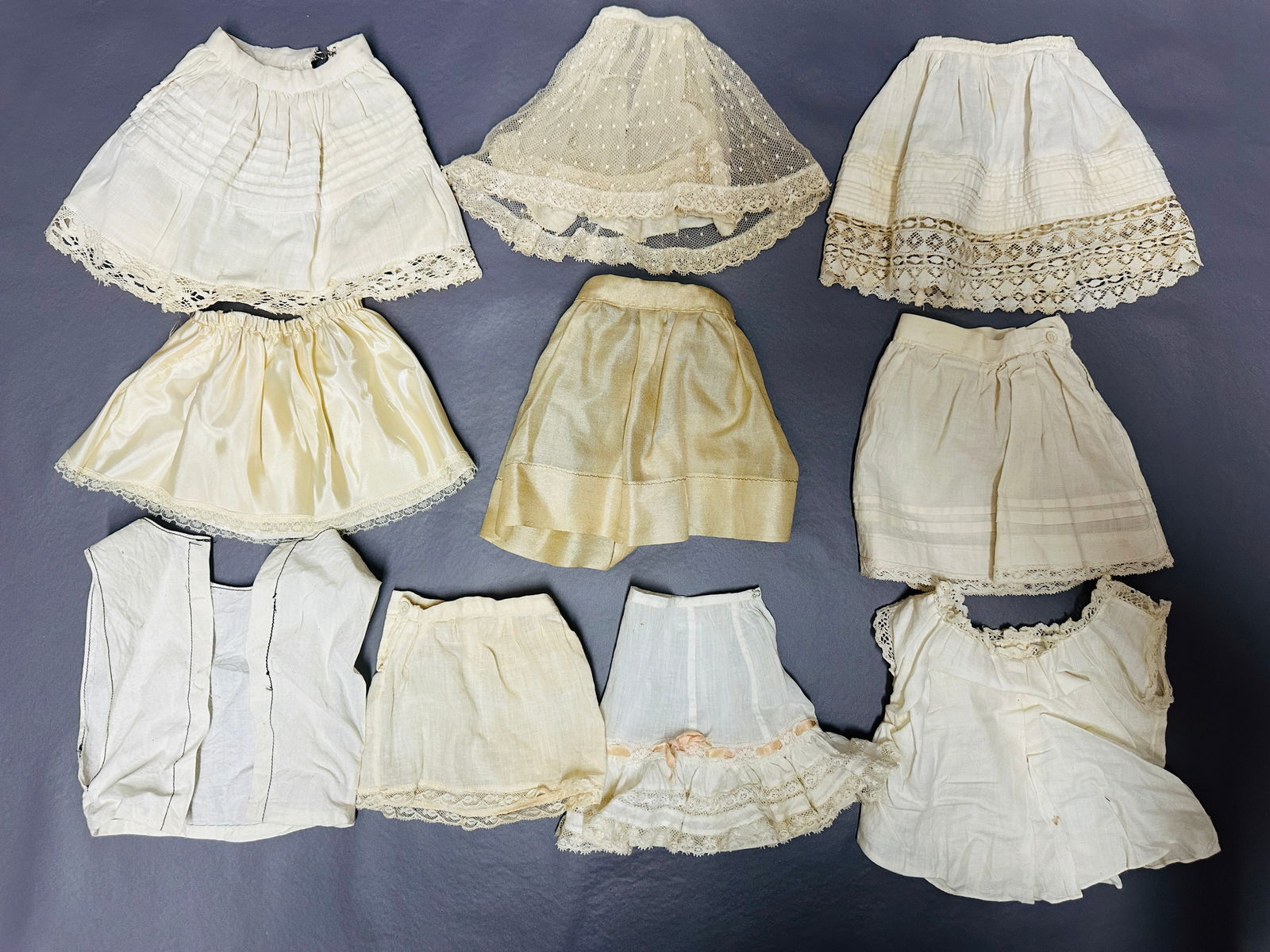 Group of Antique and Vintage Doll Skirts and Slips (1 of 9)