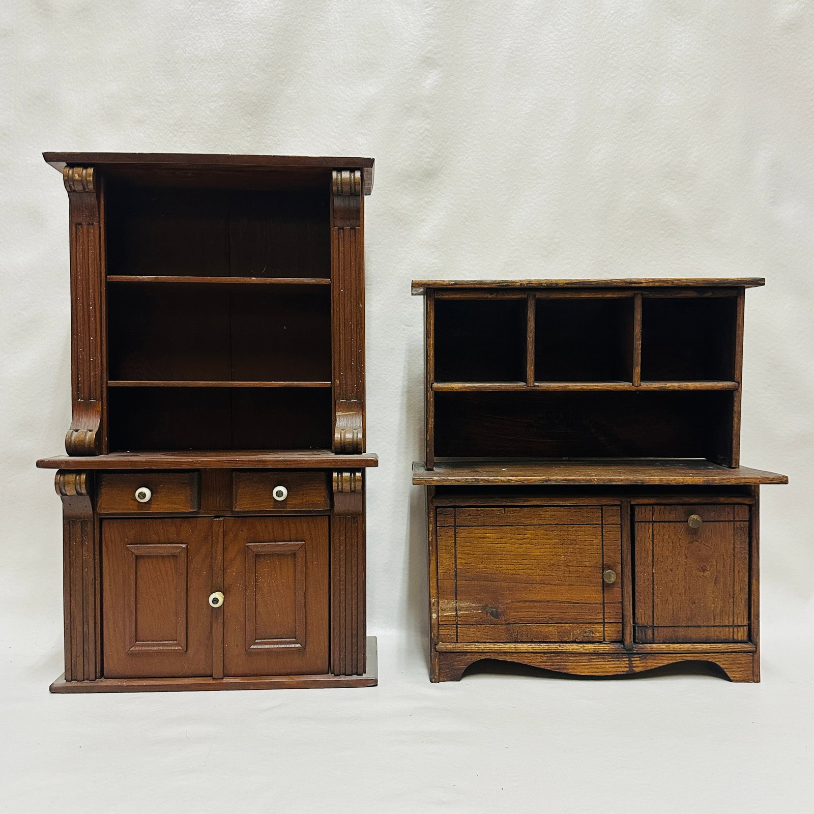 Two Doll size Open Hutch Kitchen Cabinets (1 of 10)