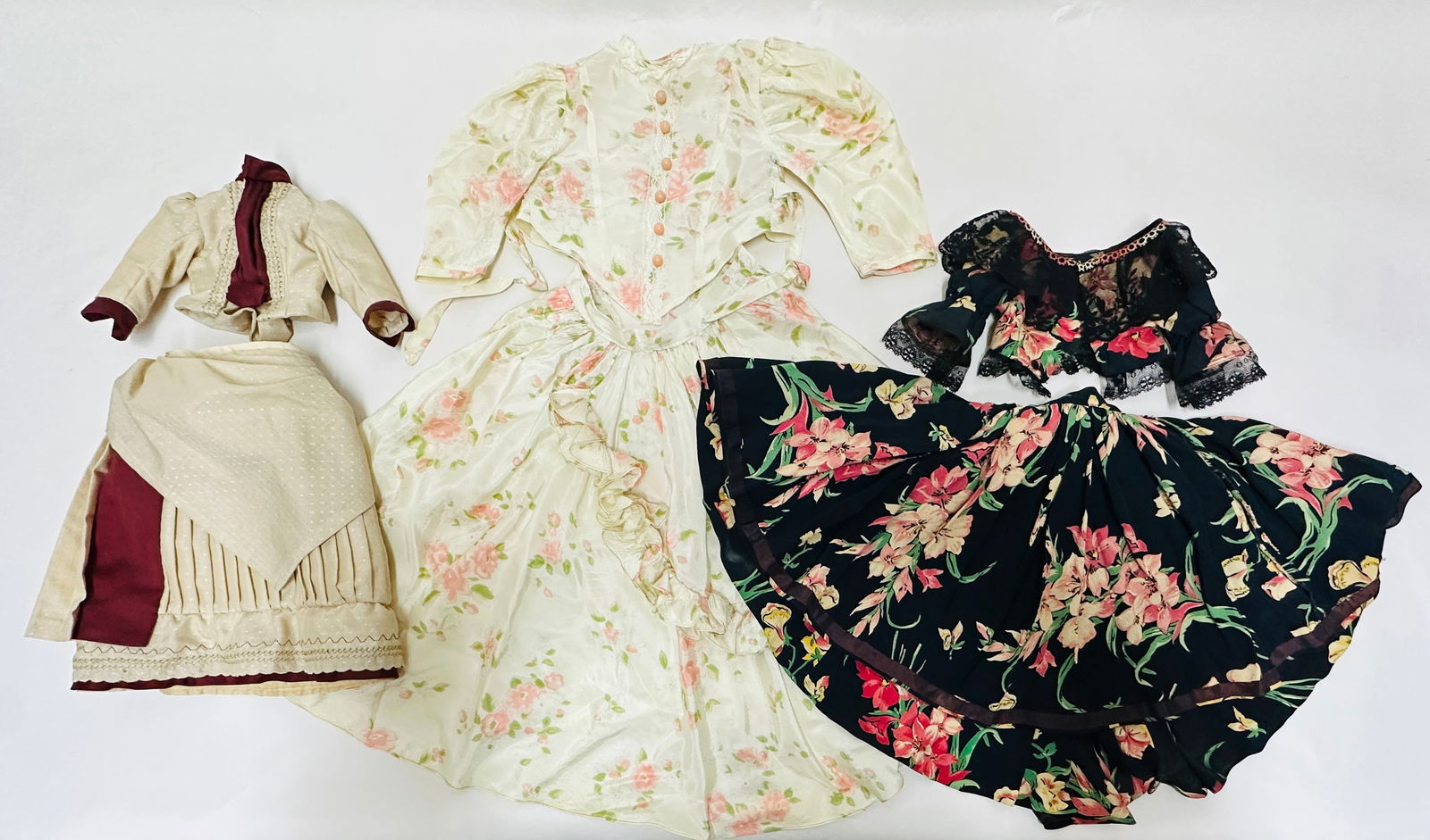 Group of Three Victorian style Doll Outfits (1 of 8)
