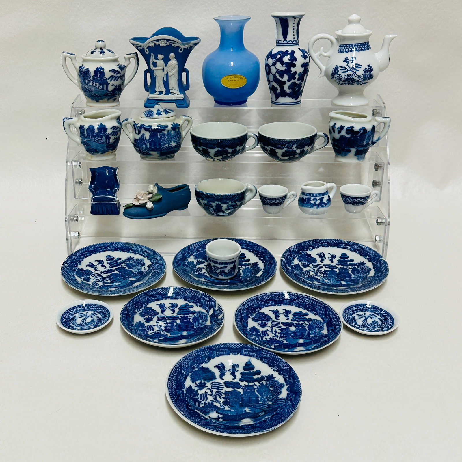 Blue and White Made in Occupied Japan Porcelain Doll size (1 of 13)