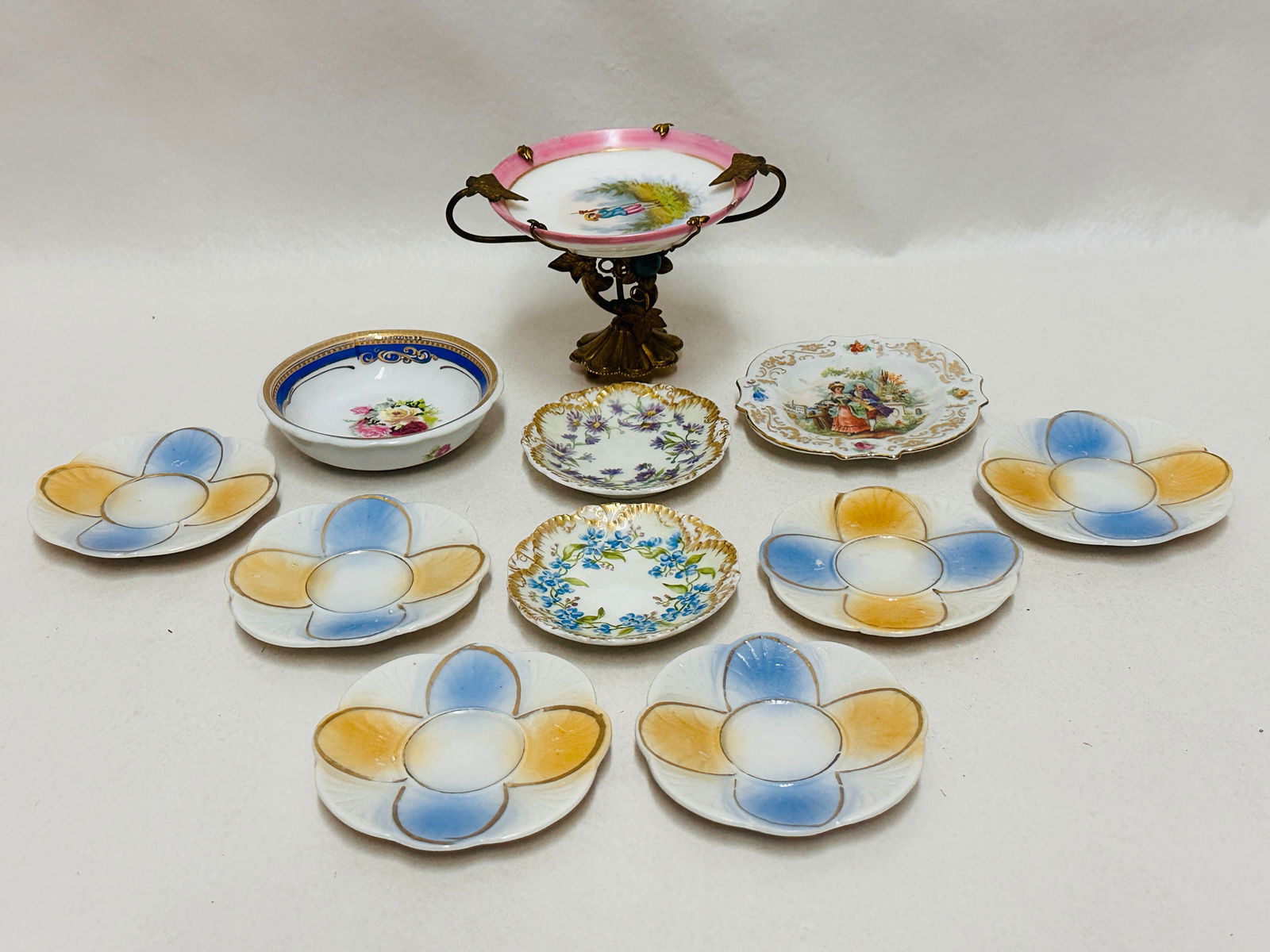 French and German Miniature Porcelain: French and German Miniature Porcelain ------------------ please review all pictures carefully because they are part of the description and show condition issues if any ------------------ please consid