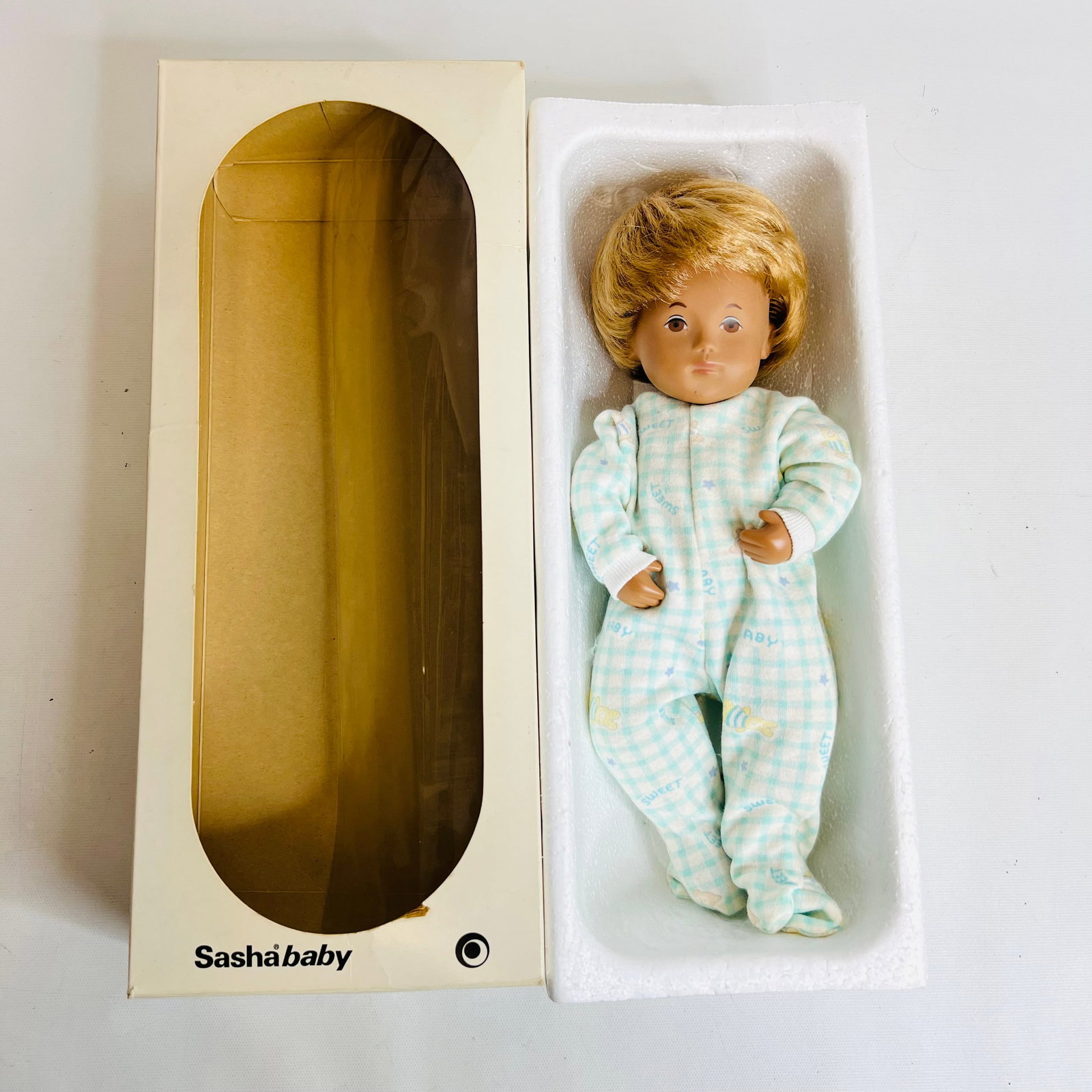 Sasha Baby Doll Honey Blonde Hair: Sasha Baby Doll Honey Blonde Hair ------------------ please review all pictures carefully because they are part of the description and show condition issues if any ------------------ please consider t
