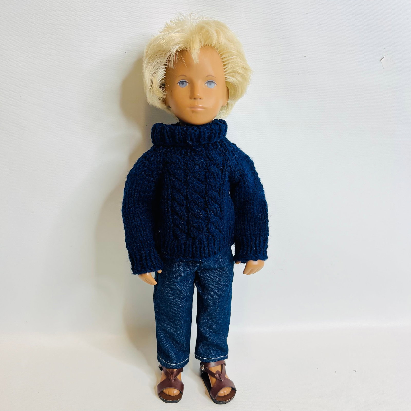 Sasha Gregor Doll Navy Sweater Blonde Hair (1 of 4)