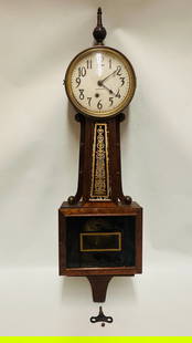 E. Ingraham Nyanza Banjo Clock: E. Ingraham Nyanza Banjo Clock, not working, Overall dimension: 10.5 inches L by 4.5 inches W by 39 inches H **PLEASE READ: There are several shipping options available. Framingham Shipping is still a