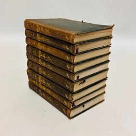 English, George Eliot (Mary Ann Evans) Antique Leather bound Books