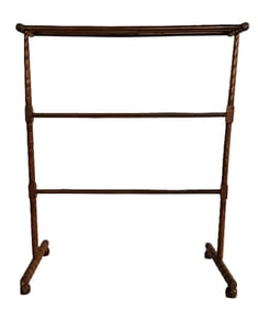Antique Mahogany Drying Rack and Towel Rail