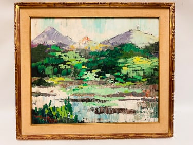 Avel Li Artis-Gener "Tisner" (Spanish 1912-2000) Rio Grande de Santiago Nayarit, Oil on Canvas