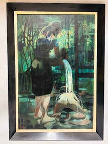 Avel Li Artis-Gener "Tisner" (Spanish 1912-2000) Bathing Scene 1965