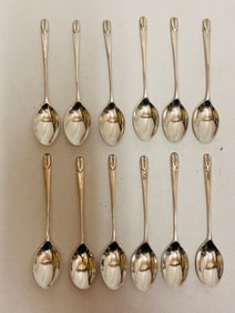Set of 12 Silver Demitasse spoons