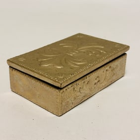 Silver plated Embossed wood box