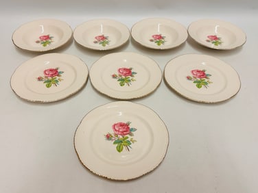 Homer Laughlin Calirose pattern Bowls, hand decorated by Cunningham and Pickett