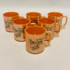 Fire King Peach Luster Tom and Jerry Mugs