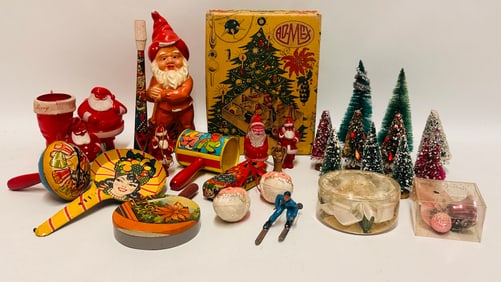 Collection of Vintage Christmas Decorations