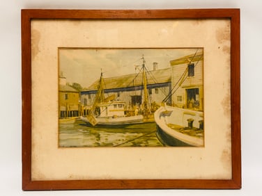 Fishing Boat in Port, Print
