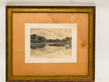 Burrows Silent Waters Watercolor on Paper