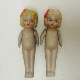 Two All Bisque Dolls