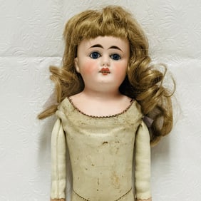 Antique Bisque Shoulderhead Doll with leather body