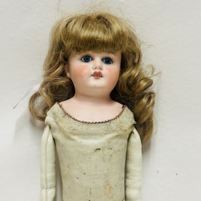 Antique Bisque Shoulderhead Doll with leather body