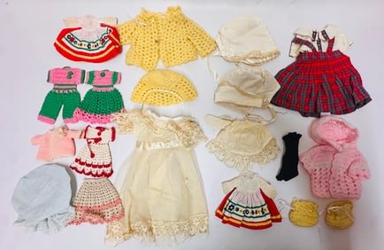 Collection Vintage Crochet and other Doll Clothes