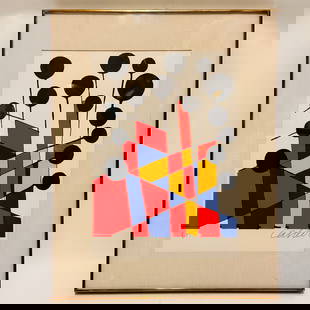 Alexander Calder (American 1898-1976) The Flower Garden Artist 1974 Artist Proof: Alexander Calder (American 1898-1976) The Flower Garden, 1974 Artist Proof. Lithograph in colors on paper, Overall dimension: 19 inches H by 15 inches W **PLEASE READ: There are several shipping optio