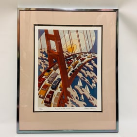 Charles E Adams Fog Under the Golden Gate Limited Edition Lithograph