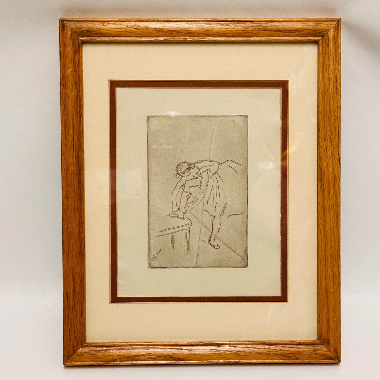 Edgar Degas (1834-1917) Dancer Putting on Ballet Shoes, Print (1 of 3)