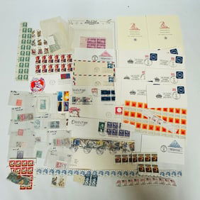 Collection of Postage Stamps and Envelops