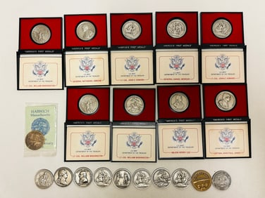 Pewter America First Medals Grouping