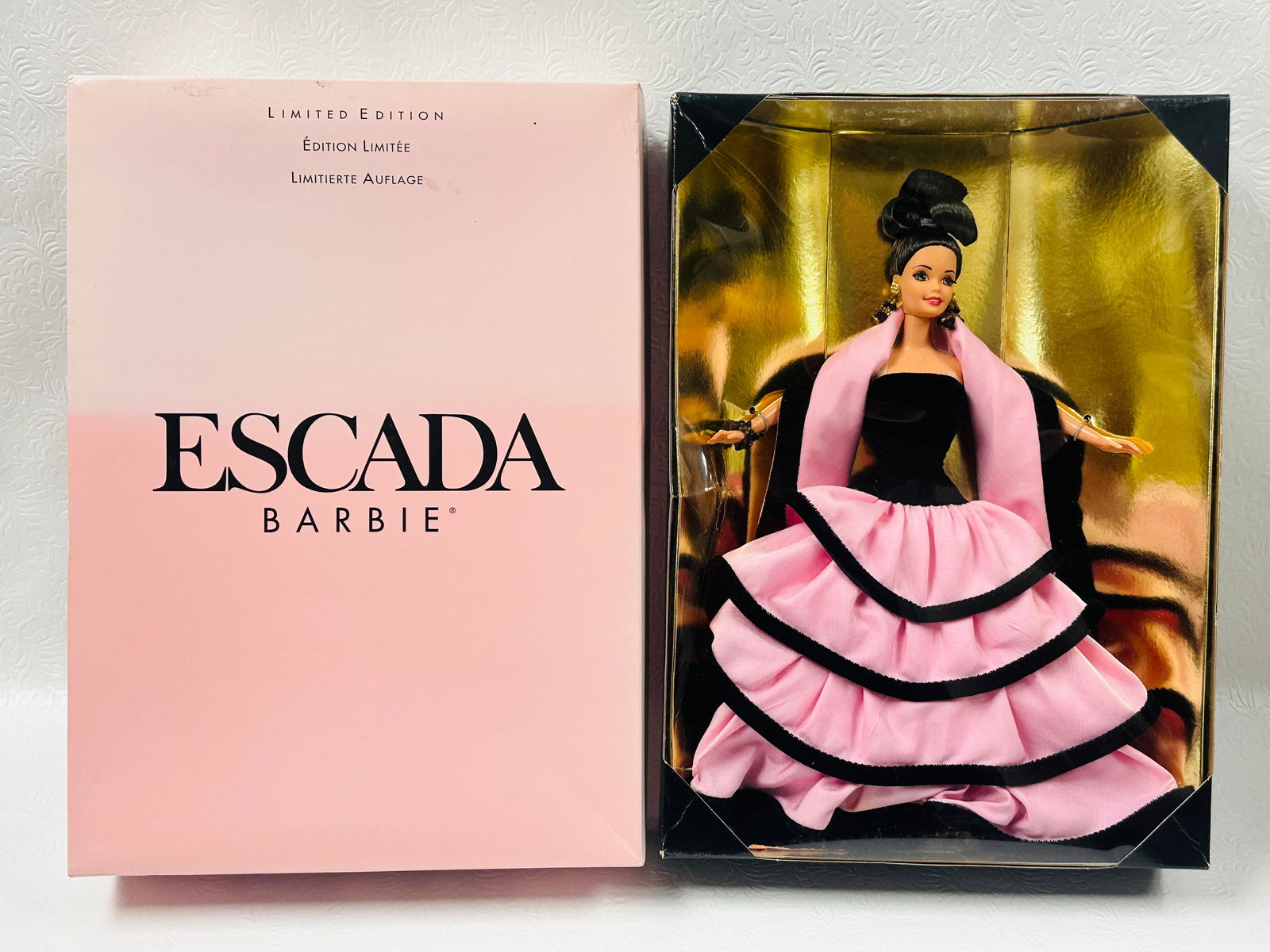 Barbie Doll Escada: Barbie Doll Escada ------------------ please review all pictures carefully because they are part of the description and show condition issues if any ------------------ please consider the shipping fee