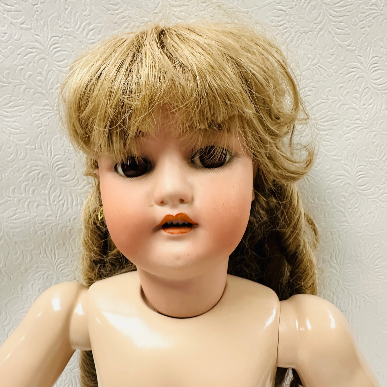 Simon Halbig Armand Marseille Bisque Head Doll: Simon Halbig Armand Marseille Bisque Head Doll ------------------ please review all pictures carefully because they are part of the description and show condition issues if any ------------------ plea