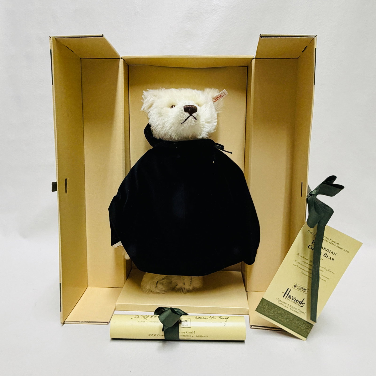 Steiff Edwardian Opera Bear, Limited Edition: Steiff Edwardian Opera Bear, Limited Edition ------------------ please review all pictures carefully because they are part of the description and show condition issues if any ------------------