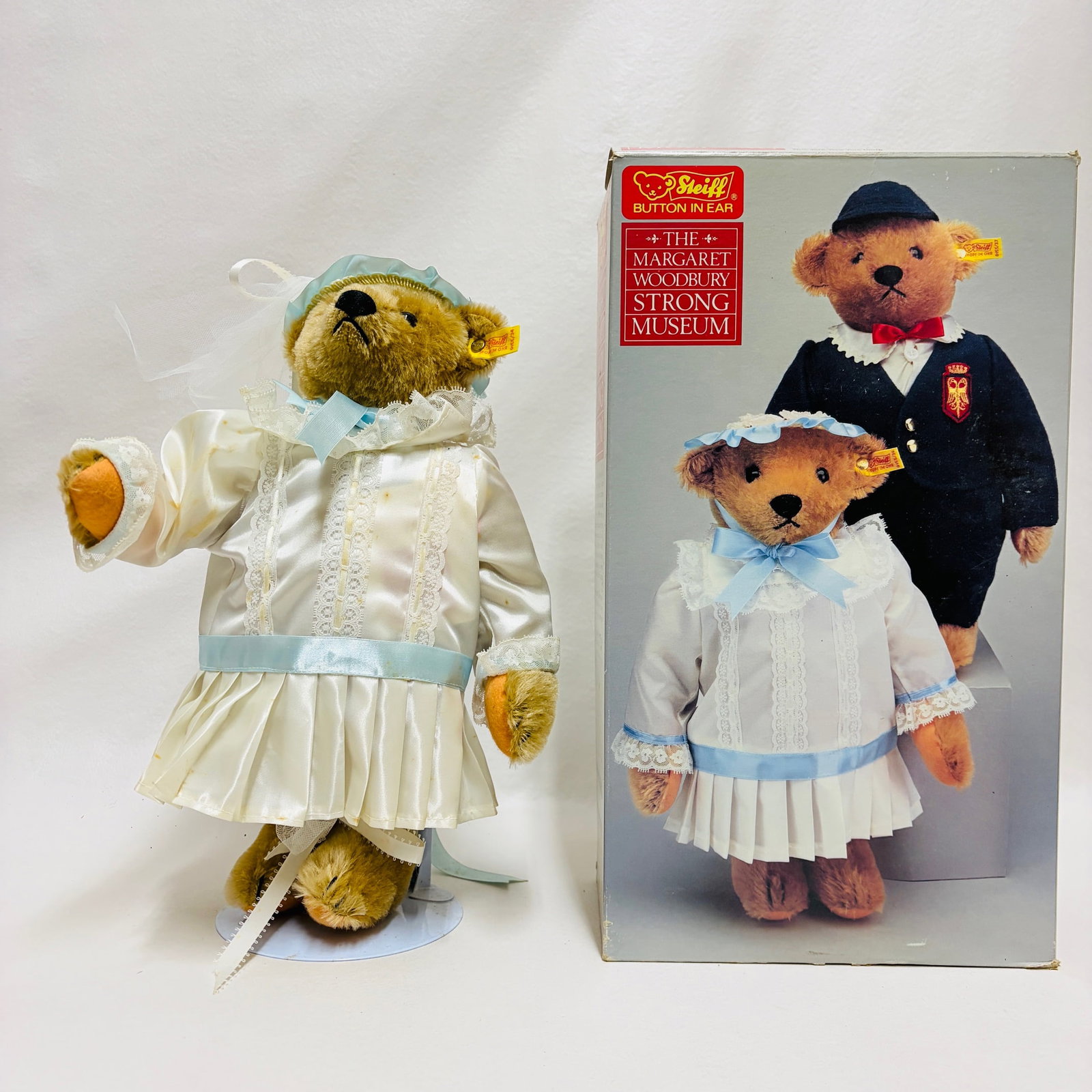Steiff Victorian Girl Teddy Bear from the Strong Museum Collection: Steiff Victorian Girl Teddy Bear from the Strong Museum Collection ------------------ please review all pictures carefully because they are part of the description and show condition issues if any