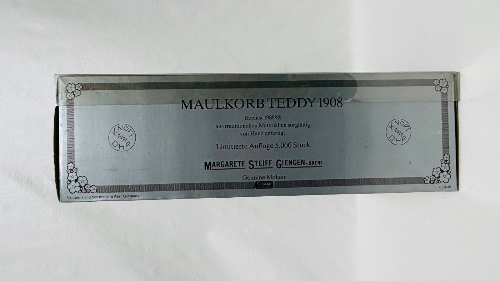 Steiff 1908 Muzzle Bear, Limited Edition, replica - 8