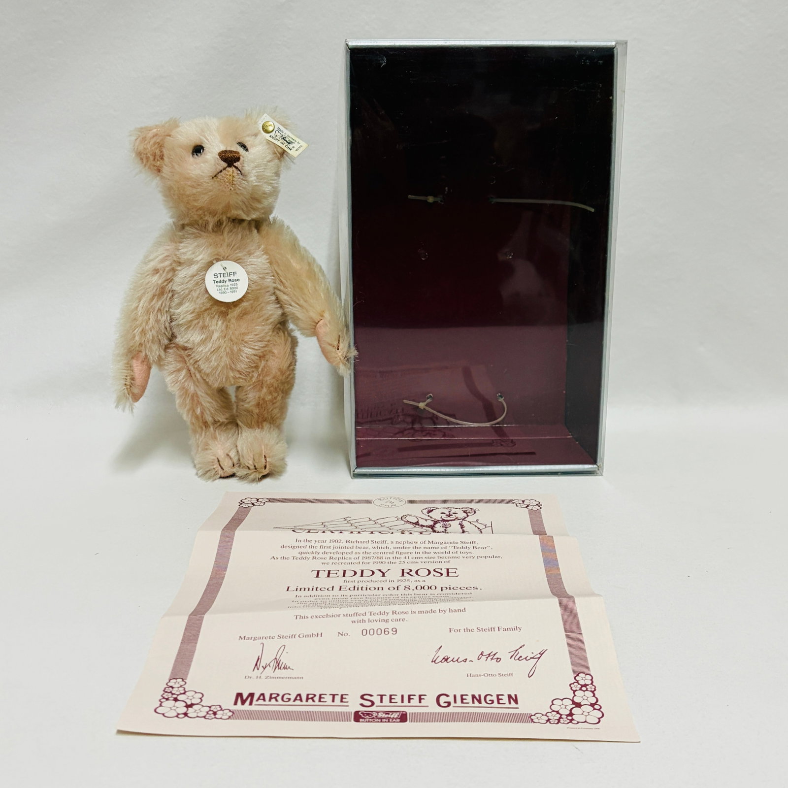 Steiff 1925 Teddy Rose Mohair Teddy Bear, Limited Edition, replica (1 of 10)