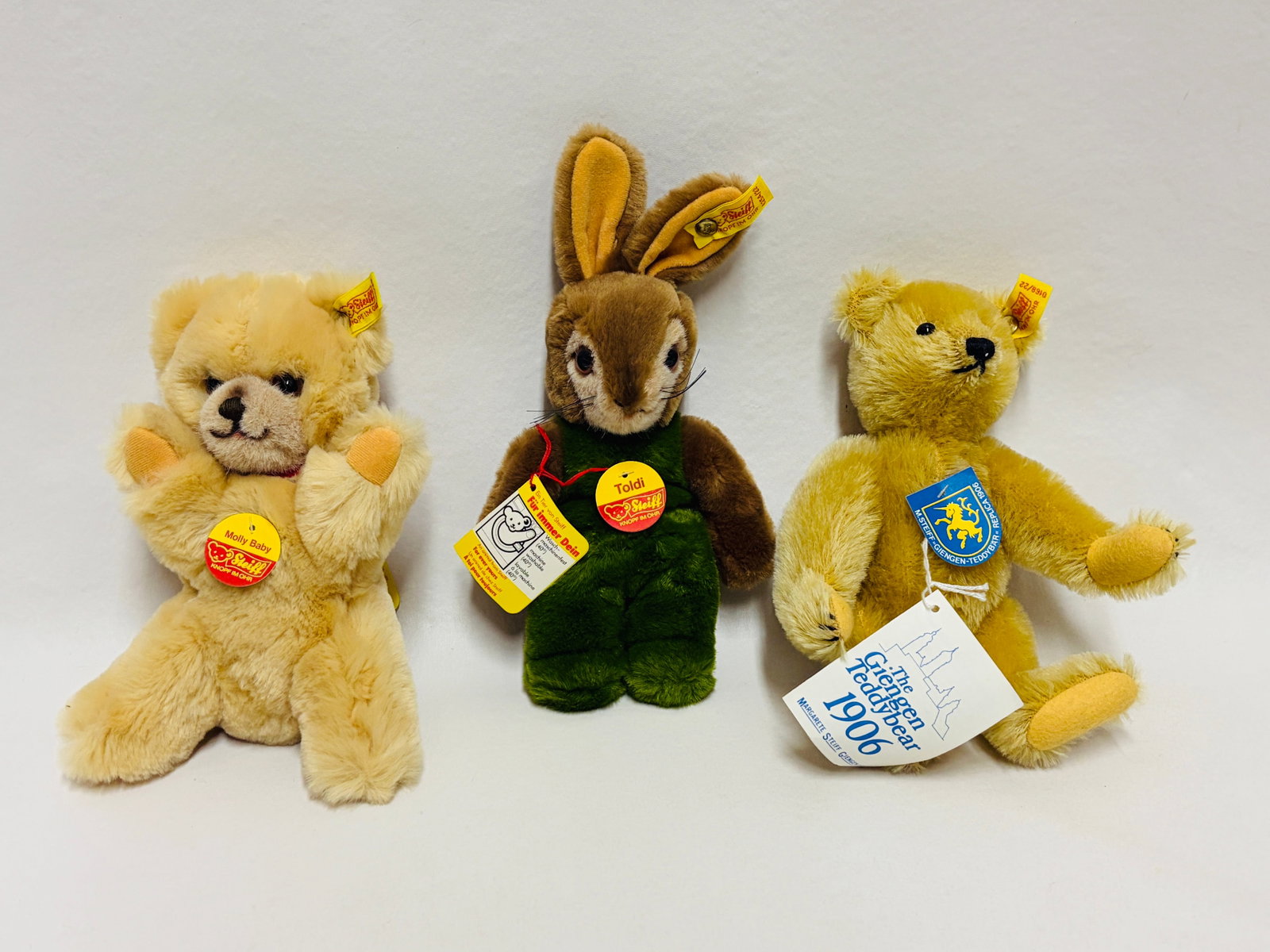 Group of Two Steiff Teddy Bears and Plush Rabbit (1 of 17)