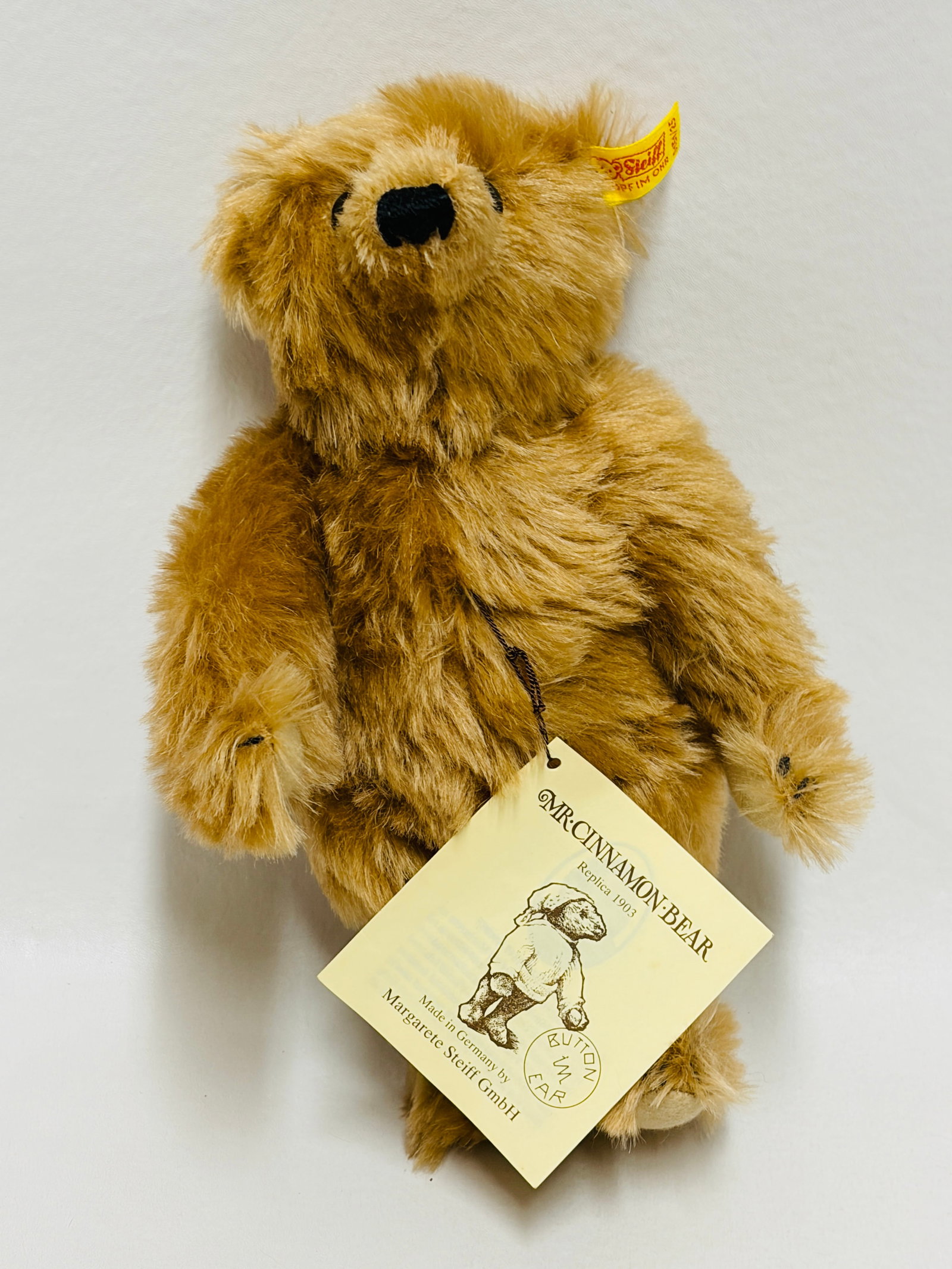 Steiff Mr. Cinnamon Bear 1903 replica: Steiff Mr. Cinnamon Bear 1903 replica ------------------ please review all pictures carefully because they are part of the description and show condition issues if any ------------------ please consid