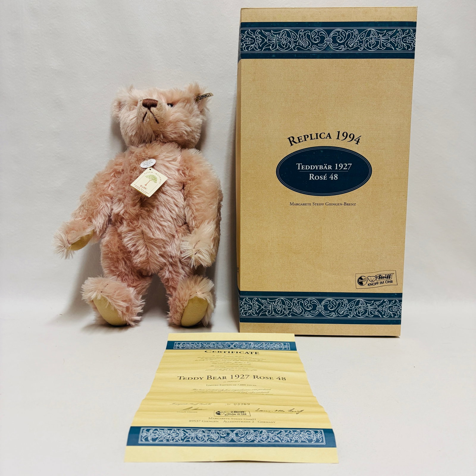 Steiff 1927 Teddy Rose Mohair Teddy Bear, Limited Edition, replica (1 of 11)