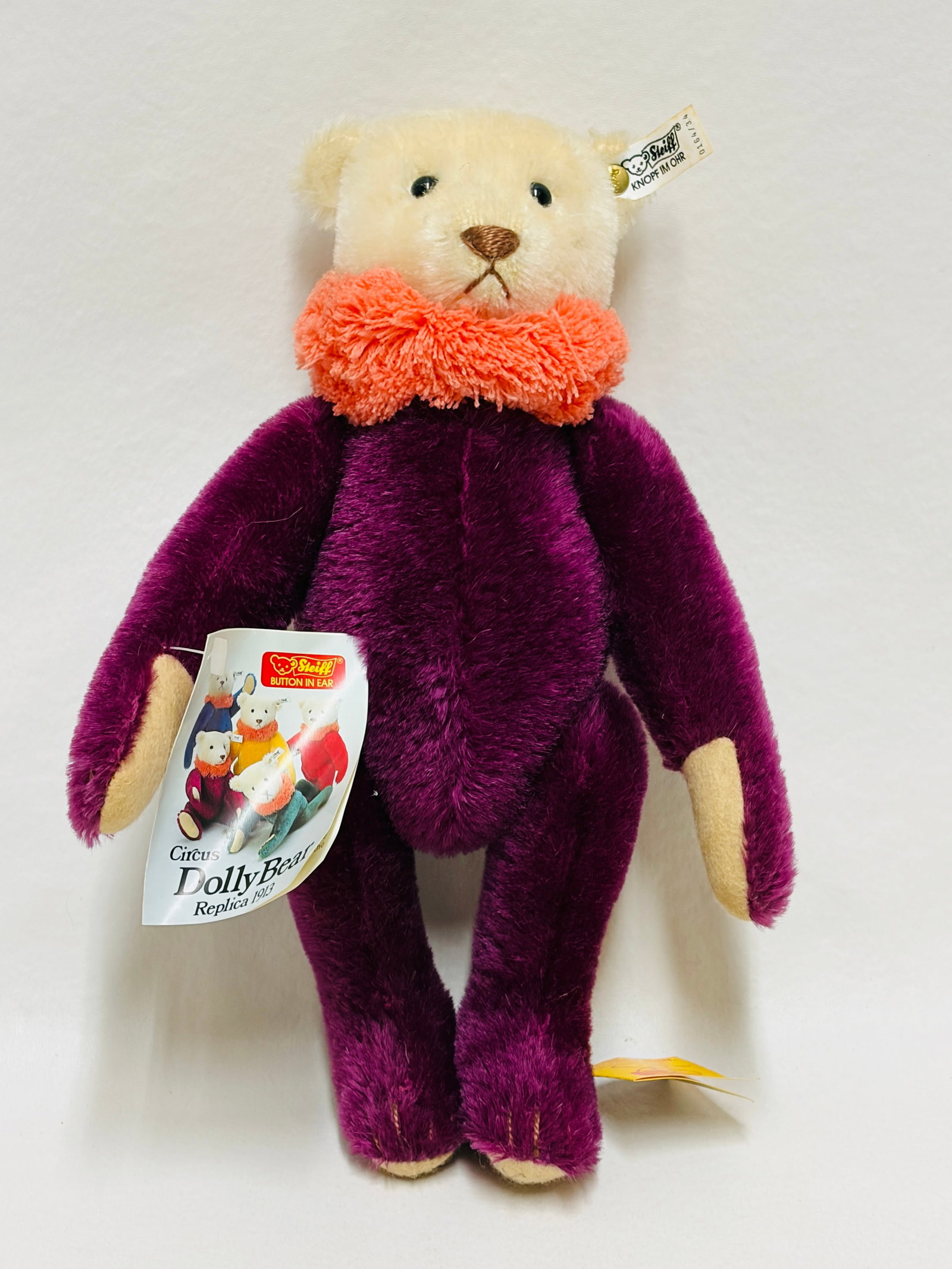 Steiff Circus Dolly Purple Body Bear Signed replica from 1987 (1 of 11)
